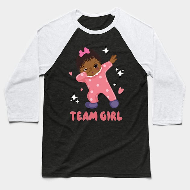 Gender Reveal Party Team Girl Baby Announcement Gift For Men Women kids Baseball T-Shirt by Patch Things All